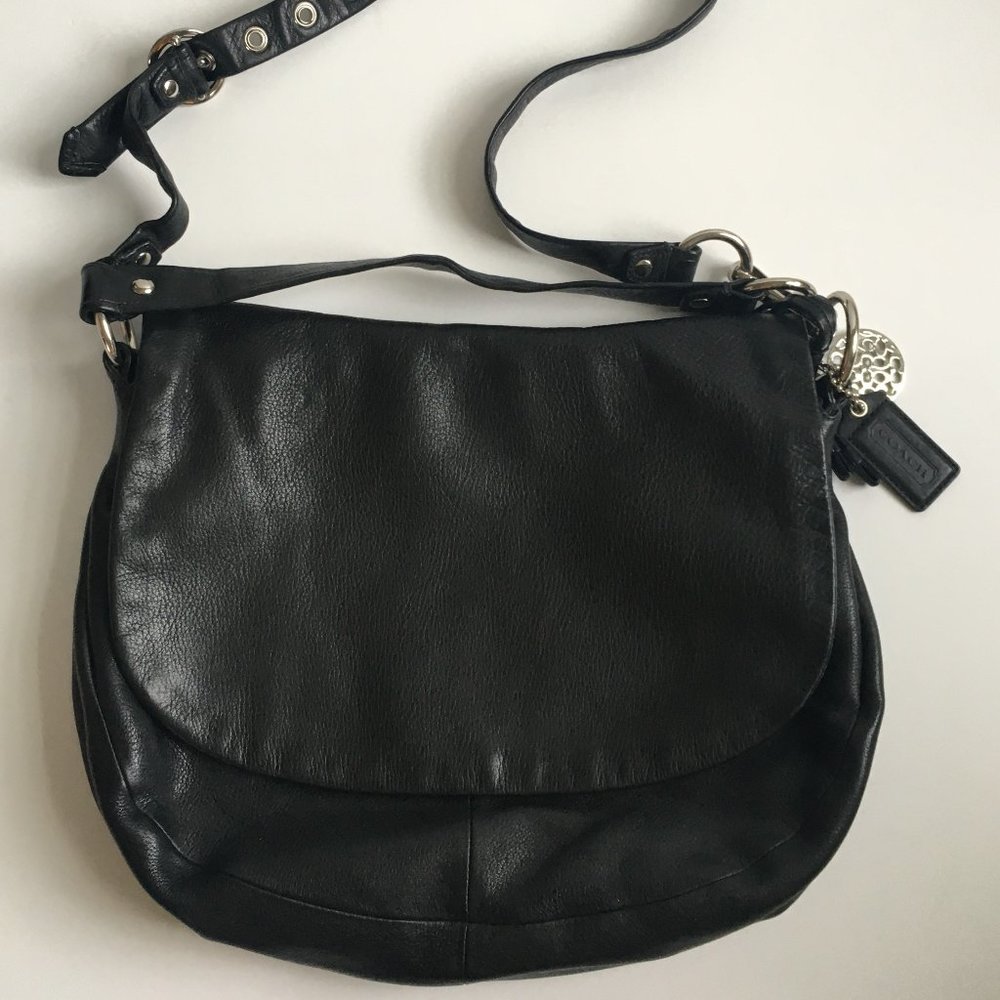 Coach Shoulder Crossbody Bag Soft Black Leather